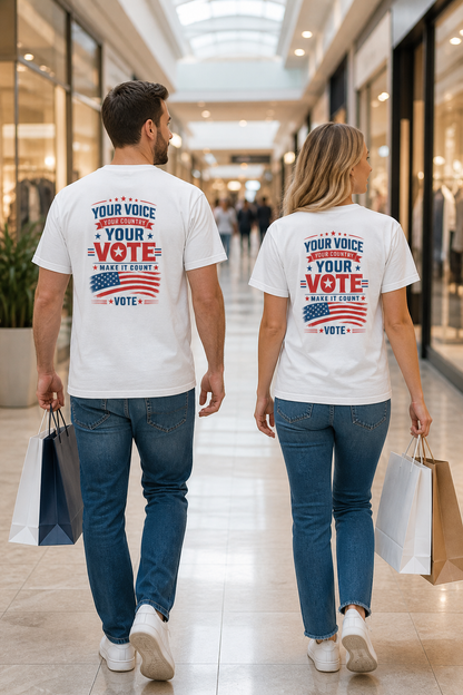 Vote T-Shirt — "Your Voice, Your Vote"