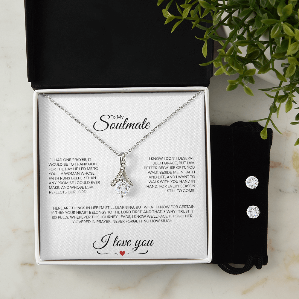 Alluring Cubic Zirconia Necklace and Earrings set