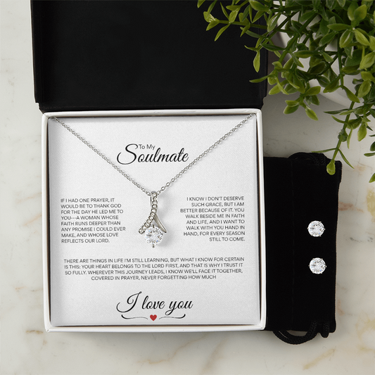 Alluring Cubic Zirconia Necklace and Earrings set