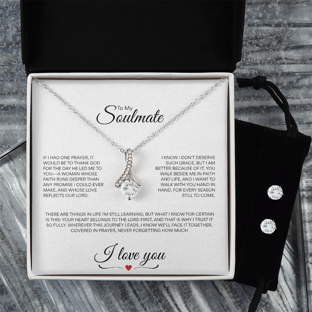 Alluring Cubic Zirconia Necklace and Earrings set