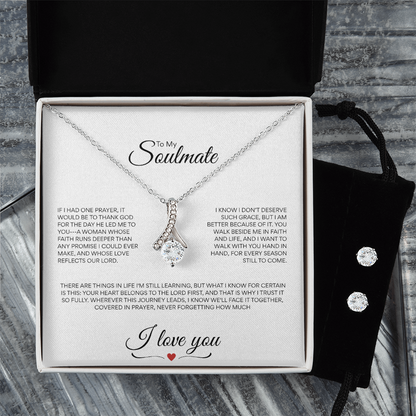 Alluring Cubic Zirconia Necklace and Earrings set