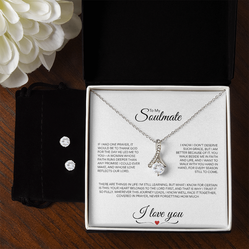 Alluring Cubic Zirconia Necklace and Earrings set