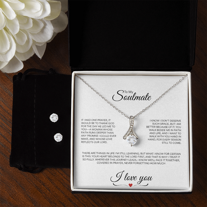 Alluring Cubic Zirconia Necklace and Earrings set