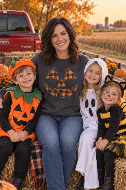 Pumpkin Face Crewneck Sweatshirt