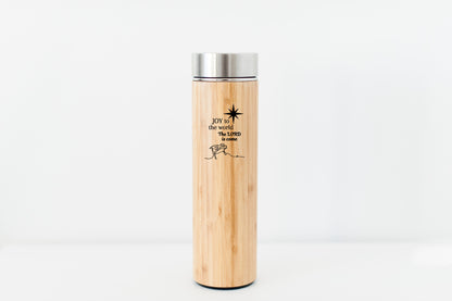 Joy To The World Bamboo water bottle